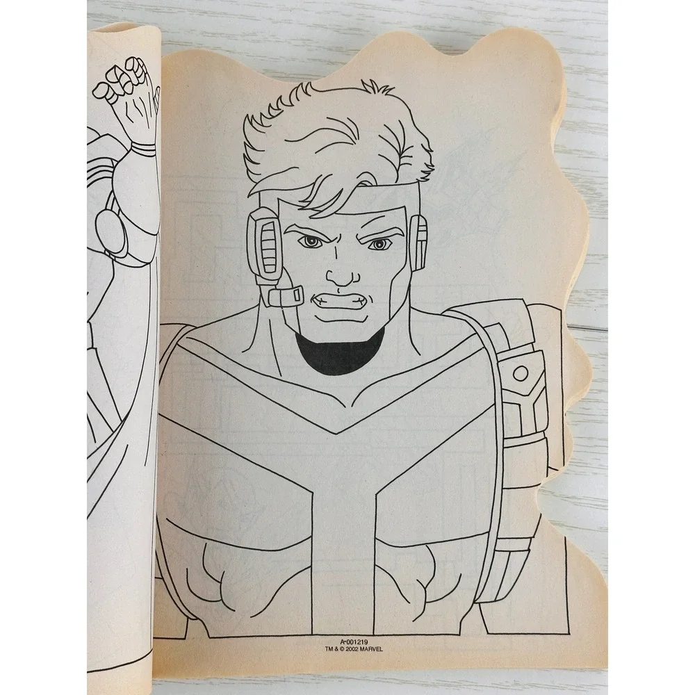 Marvel Avengers Coloring‎ Activity Book 2002 Paradise Press Kids Uncolored